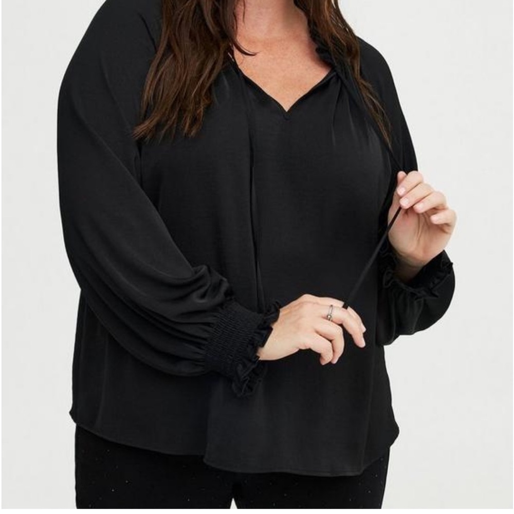 Torrid Black Ruffle Blouse - Picture 9 of 13